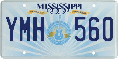 MS license plate YMH560