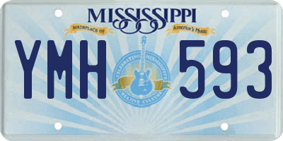 MS license plate YMH593