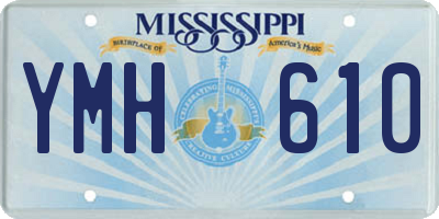 MS license plate YMH610