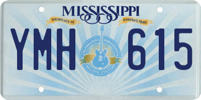MS license plate YMH615