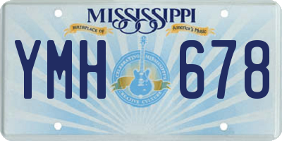 MS license plate YMH678
