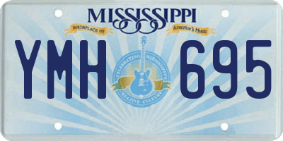 MS license plate YMH695