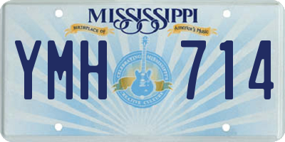 MS license plate YMH714
