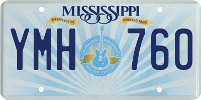 MS license plate YMH760