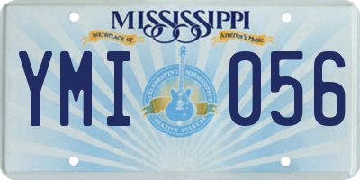 MS license plate YMI056