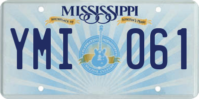 MS license plate YMI061