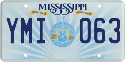 MS license plate YMI063