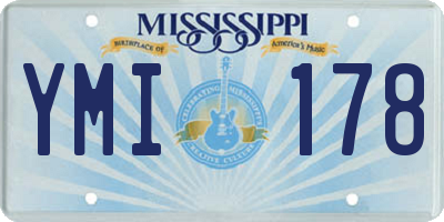 MS license plate YMI178