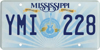MS license plate YMI228
