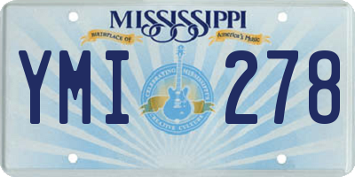 MS license plate YMI278