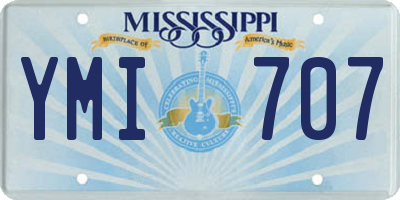 MS license plate YMI707