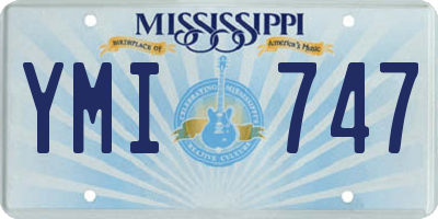 MS license plate YMI747