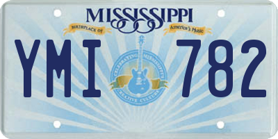 MS license plate YMI782