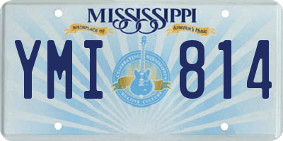 MS license plate YMI814