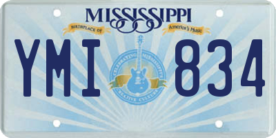 MS license plate YMI834