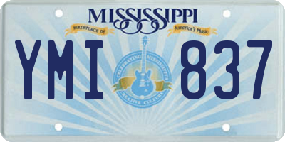 MS license plate YMI837
