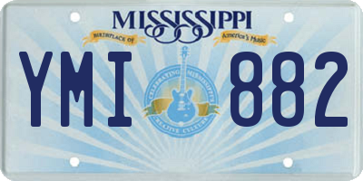 MS license plate YMI882
