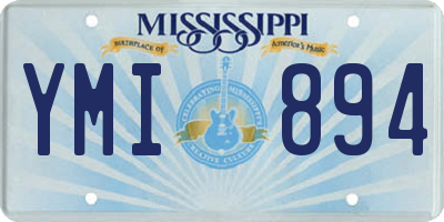 MS license plate YMI894