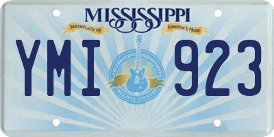 MS license plate YMI923