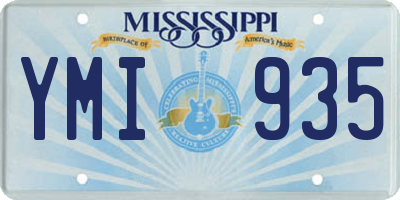 MS license plate YMI935