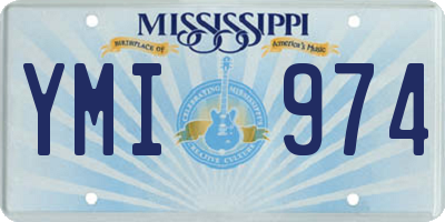 MS license plate YMI974