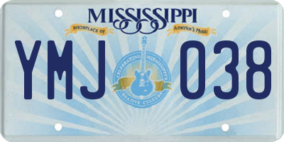 MS license plate YMJ038