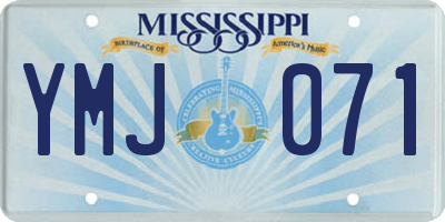 MS license plate YMJ071