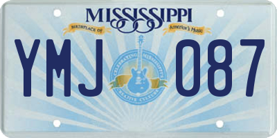 MS license plate YMJ087