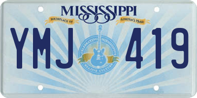 MS license plate YMJ419