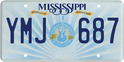 MS license plate YMJ687