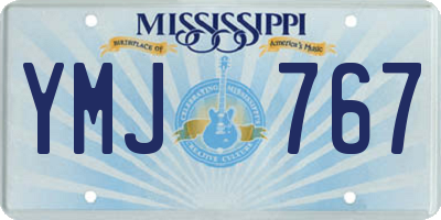 MS license plate YMJ767