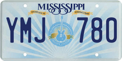 MS license plate YMJ780