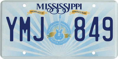 MS license plate YMJ849