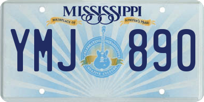 MS license plate YMJ890
