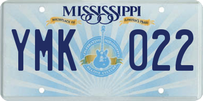 MS license plate YMK022