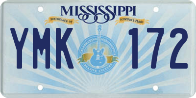 MS license plate YMK172