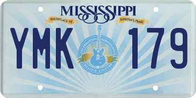 MS license plate YMK179
