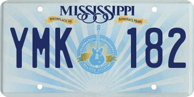 MS license plate YMK182
