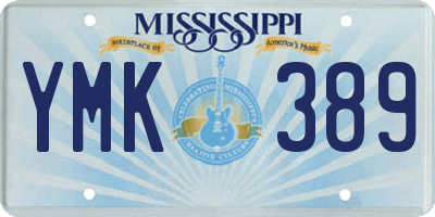 MS license plate YMK389