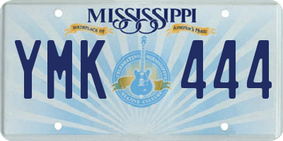 MS license plate YMK444