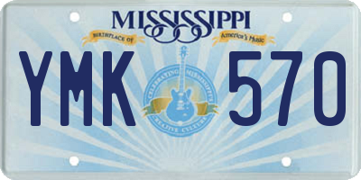 MS license plate YMK570
