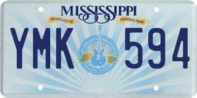 MS license plate YMK594