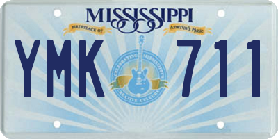 MS license plate YMK711