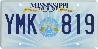 MS license plate YMK819