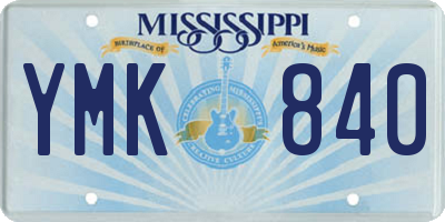 MS license plate YMK840