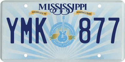 MS license plate YMK877