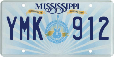 MS license plate YMK912