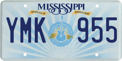 MS license plate YMK955