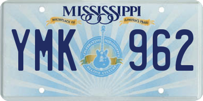 MS license plate YMK962