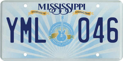 MS license plate YML046